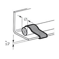 Attaches pour tubes plaqués sur bords de tôles