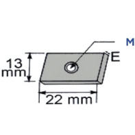 Ecrou de montage pour tige fileté kit rail de 36 x 20 mm