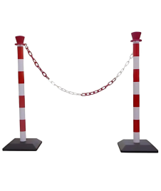 Chaîne-de-signalisation-PVC-rouge/blanc