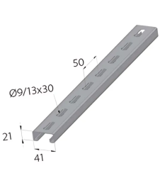 Rail-perforé-type-ASTRUT-dimension